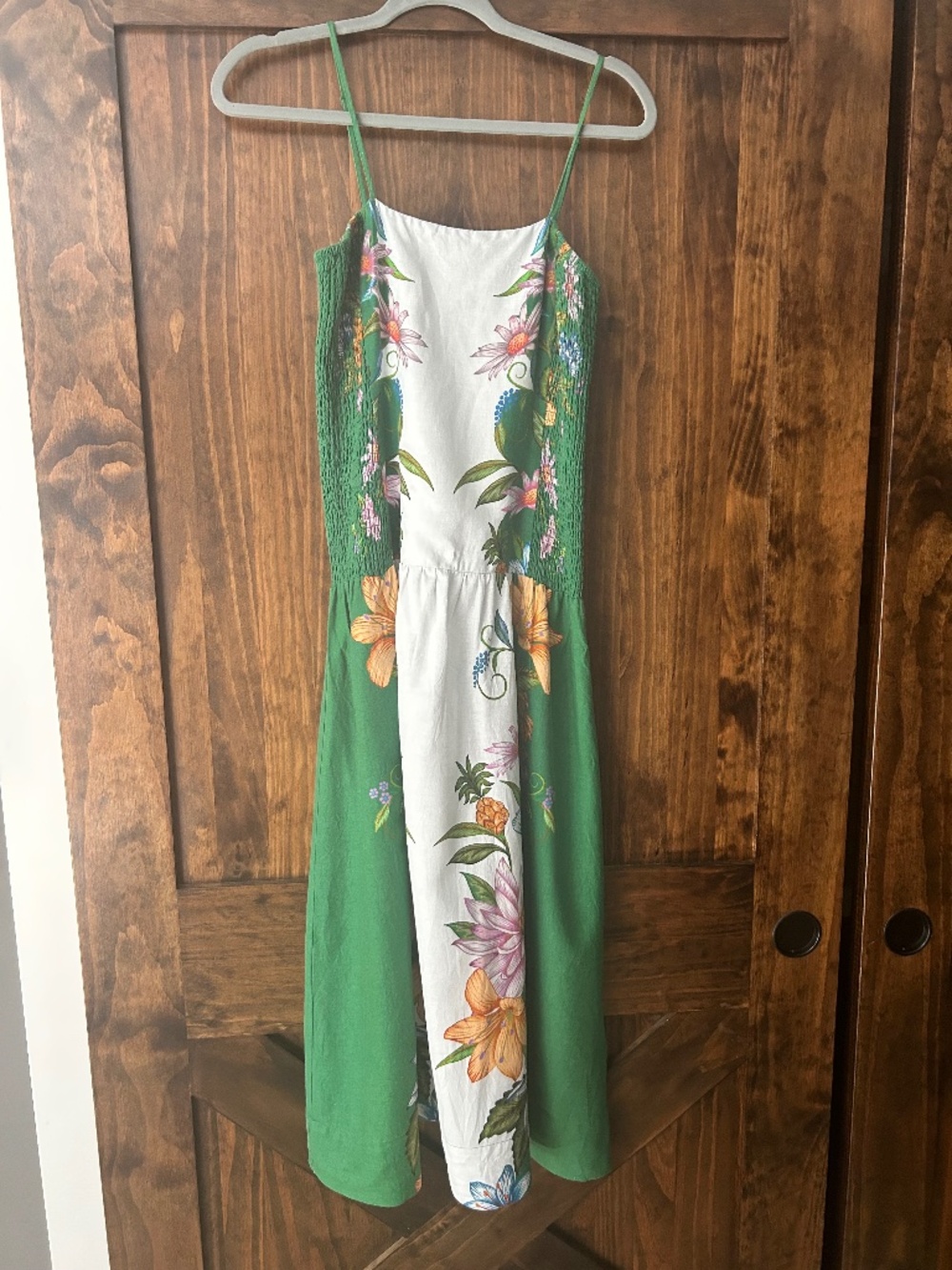 FARM Rio Sweet Bloom Dreamscape Linen Blend Midi Dress - Size M